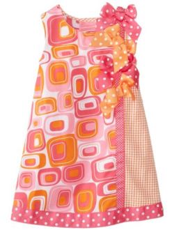 Little Girls' Geometric Print Shift Dress