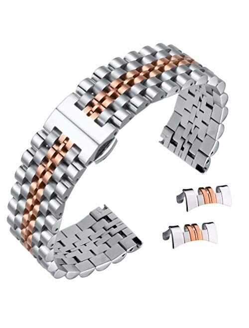 Multiple Ends Watch Wristband 316L Stainless Steel with Adjustable Links