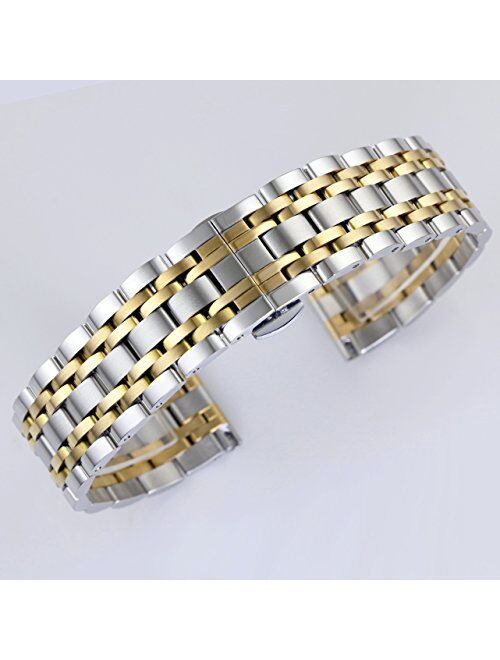 Metal Watch Bracelets Replacement 316L Solid Stainless Steel Straight End