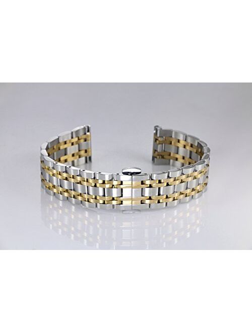 Metal Watch Bracelets Replacement 316L Solid Stainless Steel Straight End