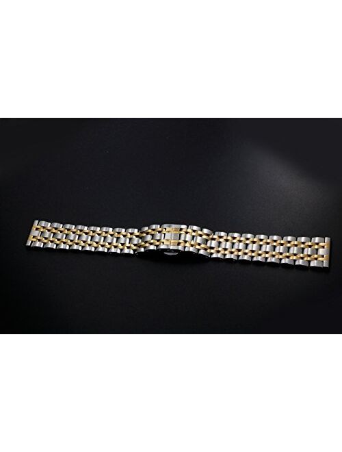 Metal Watch Bracelets Replacement 316L Solid Stainless Steel Straight End