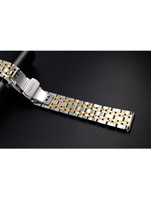 Metal Watch Bracelets Replacement 316L Solid Stainless Steel Straight End