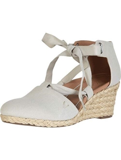 Women's Aruba Kaitlyn Lace-up Wedge - Ladies Espadrille Wedges with Concealed Orthotic Arch Support