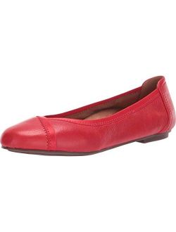 Women's Spark Caroll Ballet Flat - Ladies Dress Casual Shoes with Concealed Orthotic Arch Support Cherry