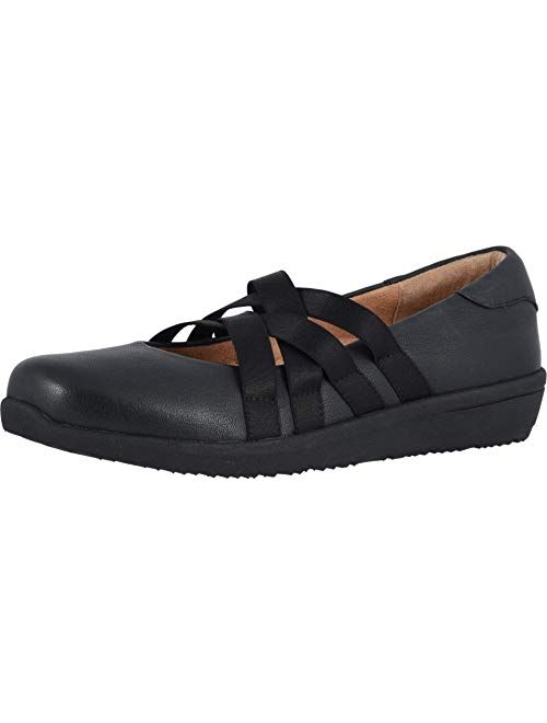 Vionic Women's Magnolia Serenity Strappy Mary Jane Flats - Ladies Walking Shoes with Concealed Orthotic Arch Support