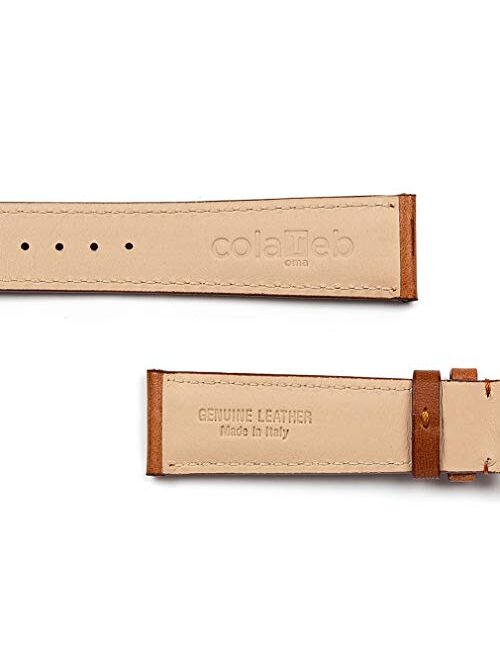 ColaReb 20mm Napoli Tan Full Grain Leather Watch Strap