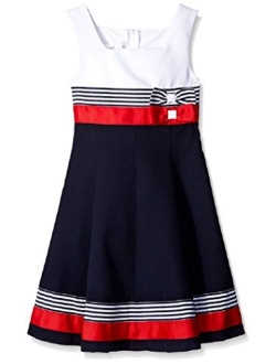 Girls Nautical Colorblock Dress