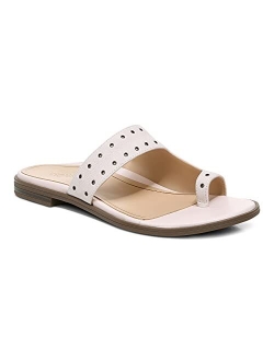 Women's Citrine Lupita Toe-Post Sandal - Supportive Ladies Slip on Sandals That Include Three-Zone Comfort with Orthotic Insole Arch Support,Medium Fit Sandals for