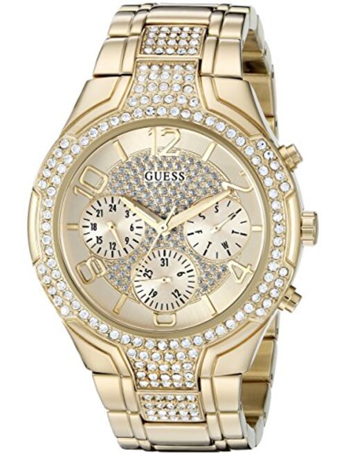 GUESS Gold-Tone Glitzy Sport Dress Watch