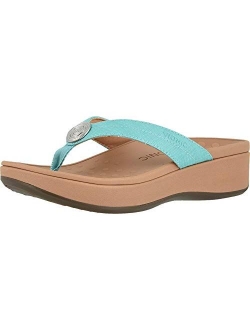 Women's Pacific Pilar Toe-Post Sandals - Ladies Platform Flip Flops with Concealed Orthotic Arch Support