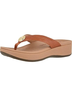 Women's Pacific Pilar Toe-Post Sandals - Ladies Platform Flip Flops with Concealed Orthotic Arch Support