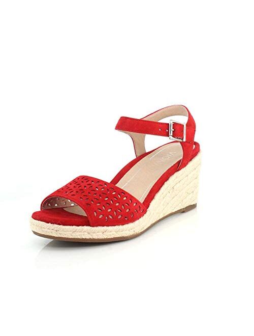 Vionic Women's Tulum Ariel Wedge Sandal - Ladies Espadrille Sandals Concealed Orthotic Support