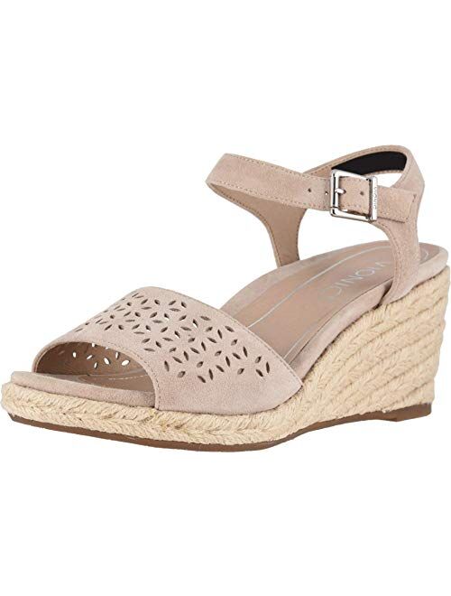 Vionic Women's Tulum Ariel Wedge Sandal - Ladies Espadrille Sandals Concealed Orthotic Support