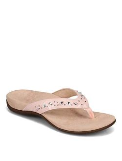 Women's Rest Lucia Flip-Flop - Rhinestone Toe-Post Sandals with Concealed Orthotic Arch Support
