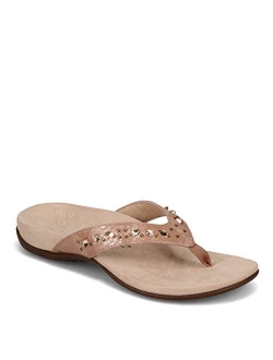 Women's Rest Lucia Flip-Flop - Rhinestone Toe-Post Sandals with Concealed Orthotic Arch Support