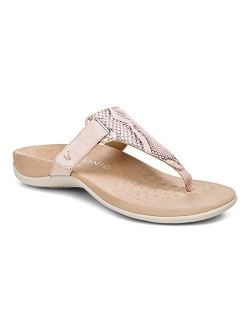 Women's Rest Wanda Toe Post Sandal- Ladies Sandals That Include Three-Zone Comfort with Orthotic Insole Arch Support