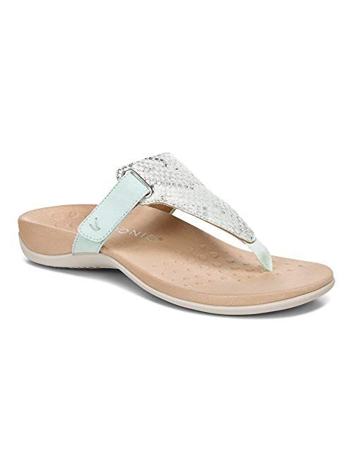 Vionic Women's Rest Wanda Toe Post Sandal- Ladies Sandals That Include Three-Zone Comfort with Orthotic Insole Arch Support