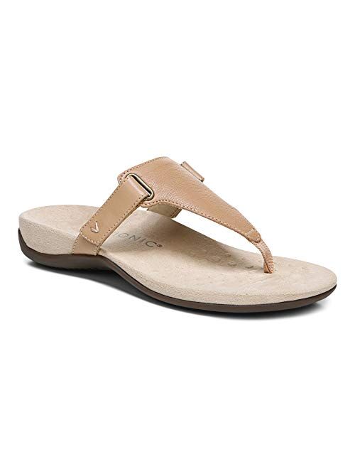 Vionic Women's Rest Wanda Toe Post Sandal- Ladies Sandals That Include Three-Zone Comfort with Orthotic Insole Arch Support