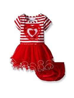 Baby Girls' Heart Applique Tutu Red Dress