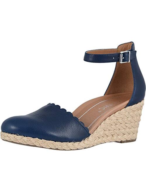 Vionic Women's Aruba Anna Wedges - Espadrille Sandals with Concealed Orthotic Arch Support