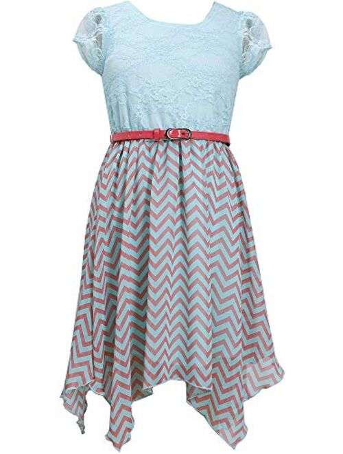 Bonnie Jean Girls' Novelty Sharkbite Hem Dress