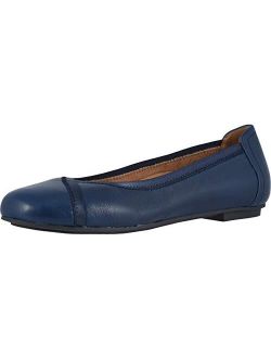 Women's Spark Caroll Ballet Flat - Ladies Dress Casual Shoes with Concealed Orthotic Arch Support Navy