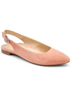 Women's Crystal Jade Flats - Slingback Pointed Flats with Concealed Orthotic Arch Support