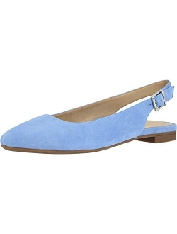 Women's Crystal Jade Flats - Slingback Pointed Flats with Concealed Orthotic Arch Support