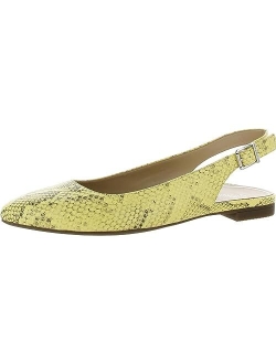 Women's Crystal Jade Flats - Slingback Pointed Flats with Concealed Orthotic Arch Support