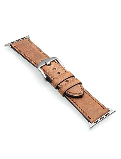 Woodland Vintage Leather Strap Compatible with Apple Watch by Panatime