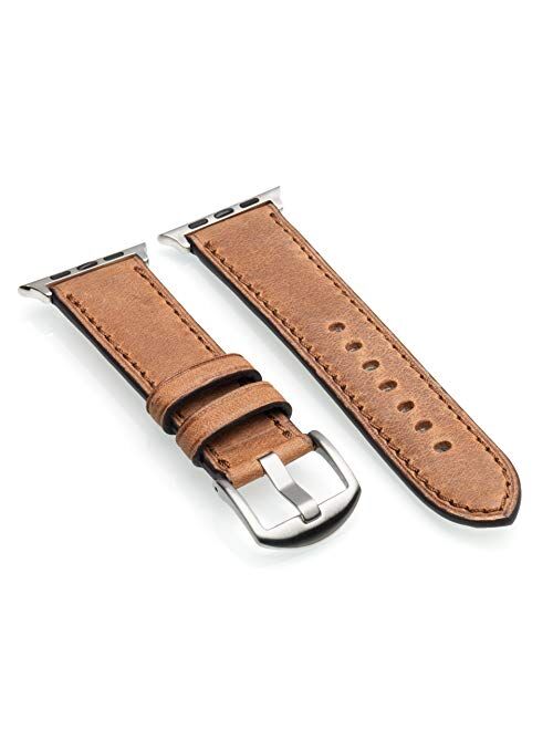 Woodland Vintage Leather Strap Compatible with Apple Watch by Panatime