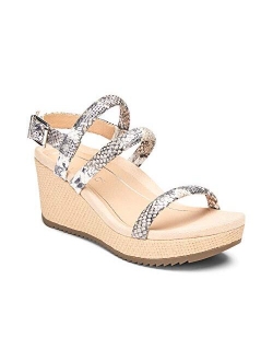 Women's Hoola Kora Wedge Espadrille Sandals - Adjustable Wedge Sandal with Concealed Orthotic Arch Support