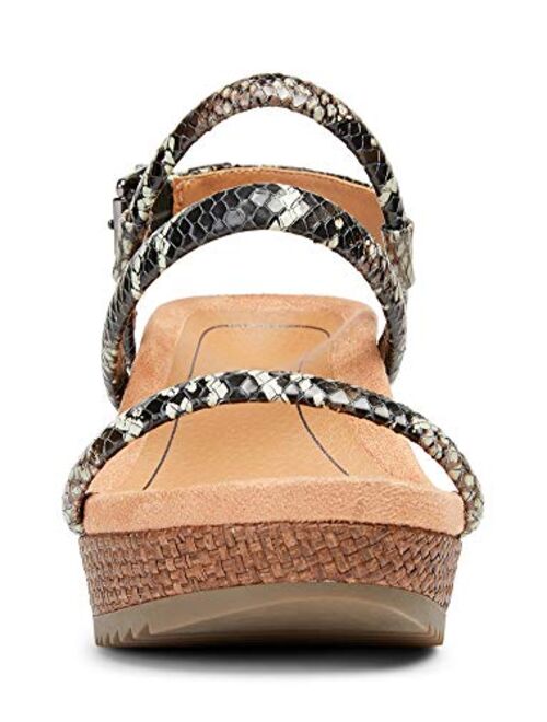 Vionic Women's Hoola Kora Wedge Espadrille Sandals - Adjustable Wedge Sandal with Concealed Orthotic Arch Support