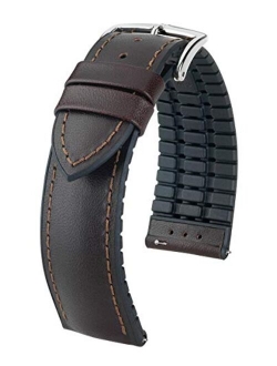 Hirsch James Calf Leather Watch Strap - Caoutchouc Performance Core - 18mm, 20mm, 22mm - Length - Attachment Width / Buckle Width - Quick Release Watch Band