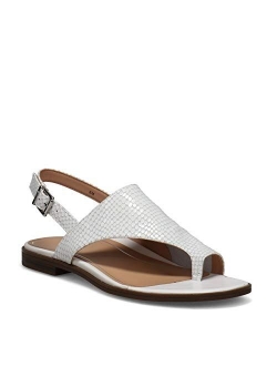 Women's Citrine Ella Flat Sandal- with Hook and Loop Closure and Concealed Orthotic Arch Support