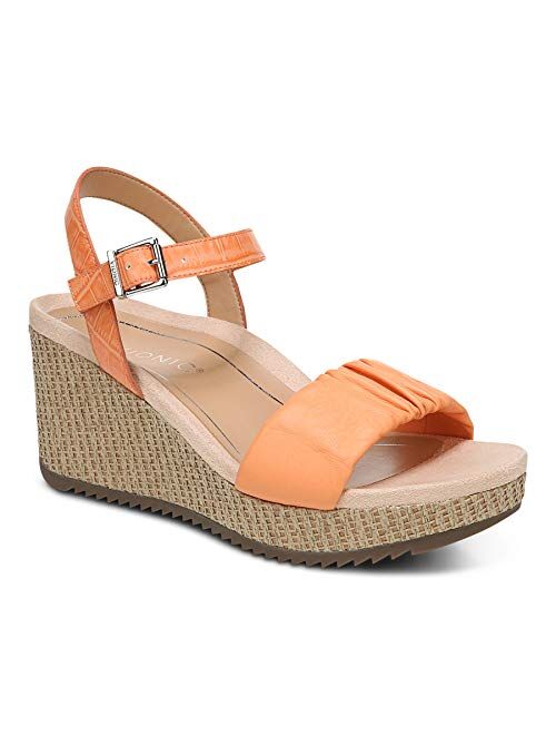 Vionic Women's Hoola Aileen Backstap Wedges- Ladies Wedge Sandals That Include Three-Zone Comfort with Orthotic Insole Arch Support