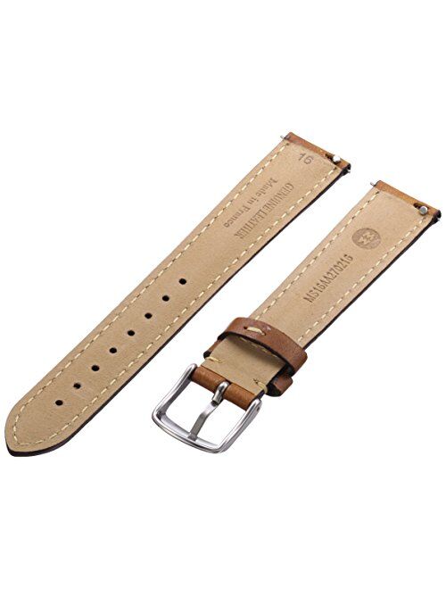 MICHELE MS16AA270216 16mm Leather Calfskin Brown Watch Strap