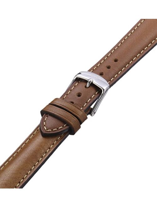 MICHELE MS16AA270216 16mm Leather Calfskin Brown Watch Strap