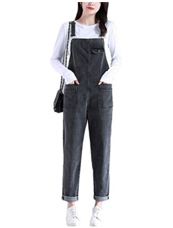 Yimoon Women's Relaxed Fit Baggy Denim Jean Overalls