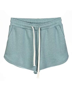 Yimoon Women's Casual Elastic Waist Pajama Shorts Athletic Gym Yoga Shorts