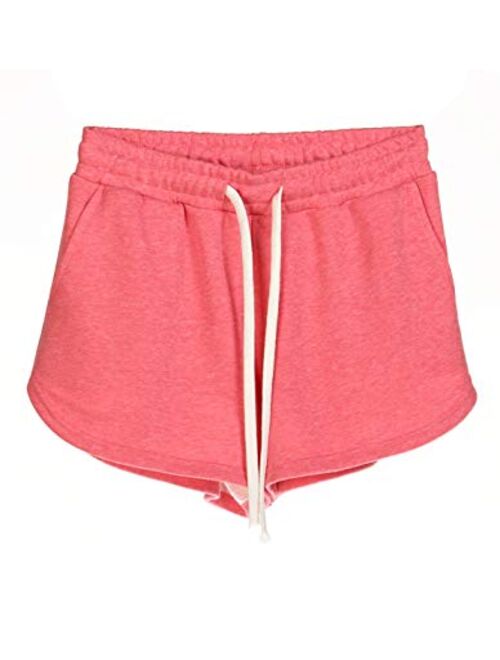 Yimoon Women's Casual Elastic Waist Pajama Shorts Athletic Gym Yoga Shorts