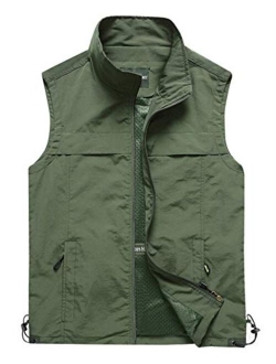 Yimoon Men's Safari Travel Vest Outdoor Lightweight Fishing Photo Vest