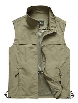 Yimoon Men's Safari Travel Vest Outdoor Lightweight Fishing Photo Vest