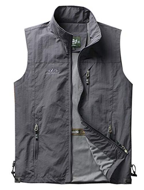 Yimoon Men's Safari Travel Vest Outdoor Lightweight Fishing Photo Vest