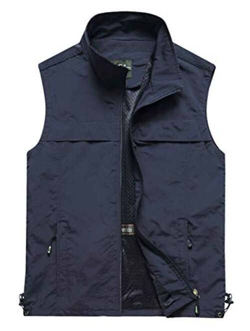 Yimoon Men's Safari Travel Vest Outdoor Lightweight Fishing Photo Vest