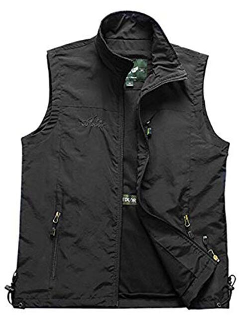 Yimoon Men's Safari Travel Vest Outdoor Lightweight Fishing Photo Vest