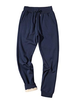 Yimoon Men's Winter Athletic Fleece Pants Sherpa Lined Sweatpants