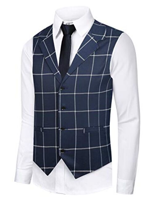 Hanayome Men Waistcoat Shawl Collar Sleeveless Slim Fit Jacket Business Suit Vests VS30