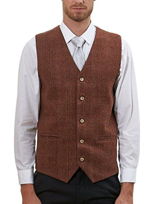 Hanayome Men Waistcoat Shawl Collar Sleeveless Slim Fit Jacket Business Suit Vests VS30