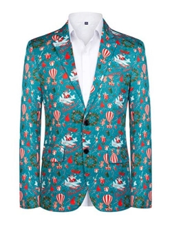 Hanayome Christmas Men Suits Printing Jacket Ugly Party